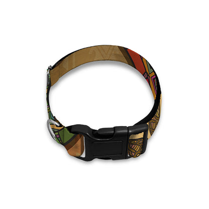 Ethnic Sea Turtles Print Dog Collar