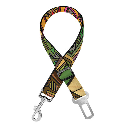 Ethnic Sea Turtles Print Dog Seat Belt