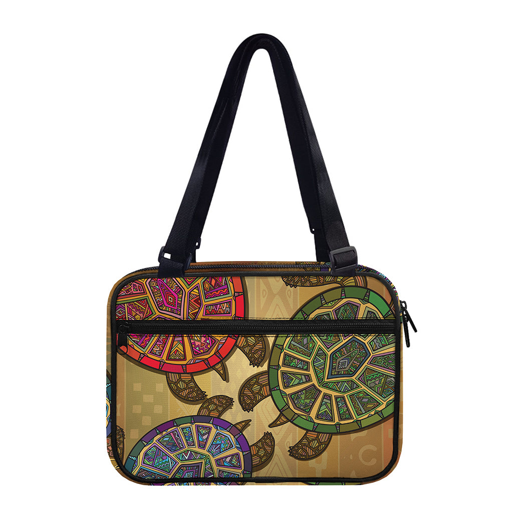 Ethnic Sea Turtles Print Double Strap Bible Bag