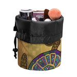 Ethnic Sea Turtles Print Drawstring Makeup Bag