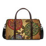 Ethnic Sea Turtles Print Duffle Bag