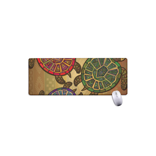Ethnic Sea Turtles Print Extended Mouse Pad