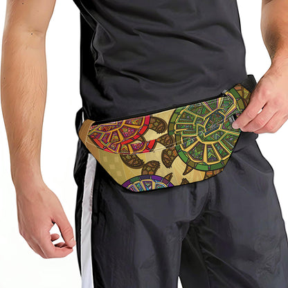 Ethnic Sea Turtles Print Fanny Pack