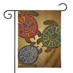 Ethnic Sea Turtles Print House Flag