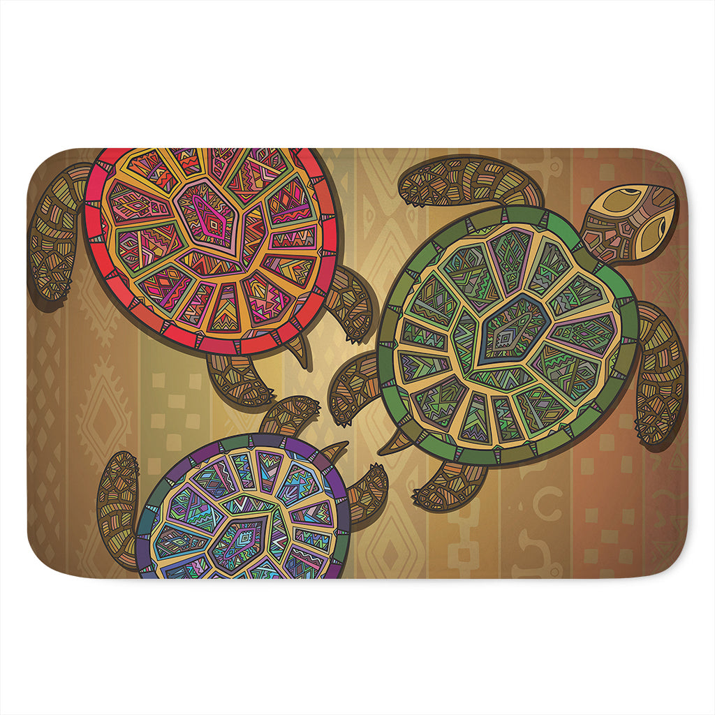 Ethnic Sea Turtles Print Indoor Door Mat
