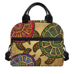 Ethnic Sea Turtles Print Insulated Lunch Bag