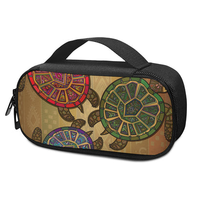 Ethnic Sea Turtles Print Insulin Cooler Travel Case