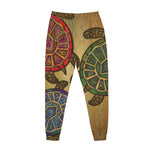 Ethnic Sea Turtles Print Jogger Pants