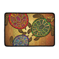 Ethnic Sea Turtles Print Kitchen Mat