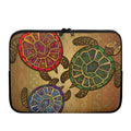 Ethnic Sea Turtles Print Laptop Sleeve