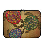 Ethnic Sea Turtles Print Laptop Sleeve