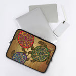 Ethnic Sea Turtles Print Laptop Sleeve