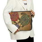 Ethnic Sea Turtles Print Laptop Sleeve