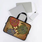 Ethnic Sea Turtles Print Laptop Sleeve With Handle