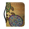 Ethnic Sea Turtles Print Leather Bible Cover