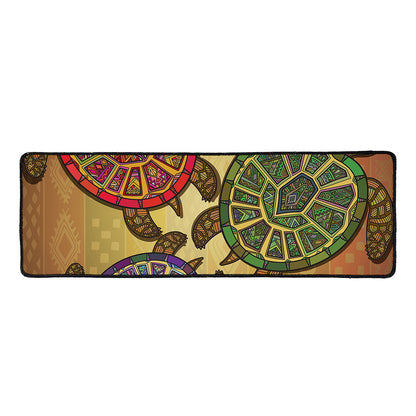 Ethnic Sea Turtles Print Long Kitchen Mat