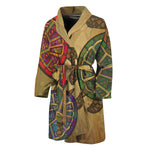 Ethnic Sea Turtles Print Men's Bathrobe