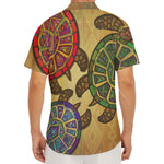 Ethnic Sea Turtles Print Men's Deep V-Neck Shirt