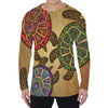 Ethnic Sea Turtles Print Men's Long Sleeve T-Shirt