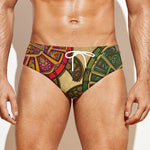 Ethnic Sea Turtles Print Men's Swim Briefs