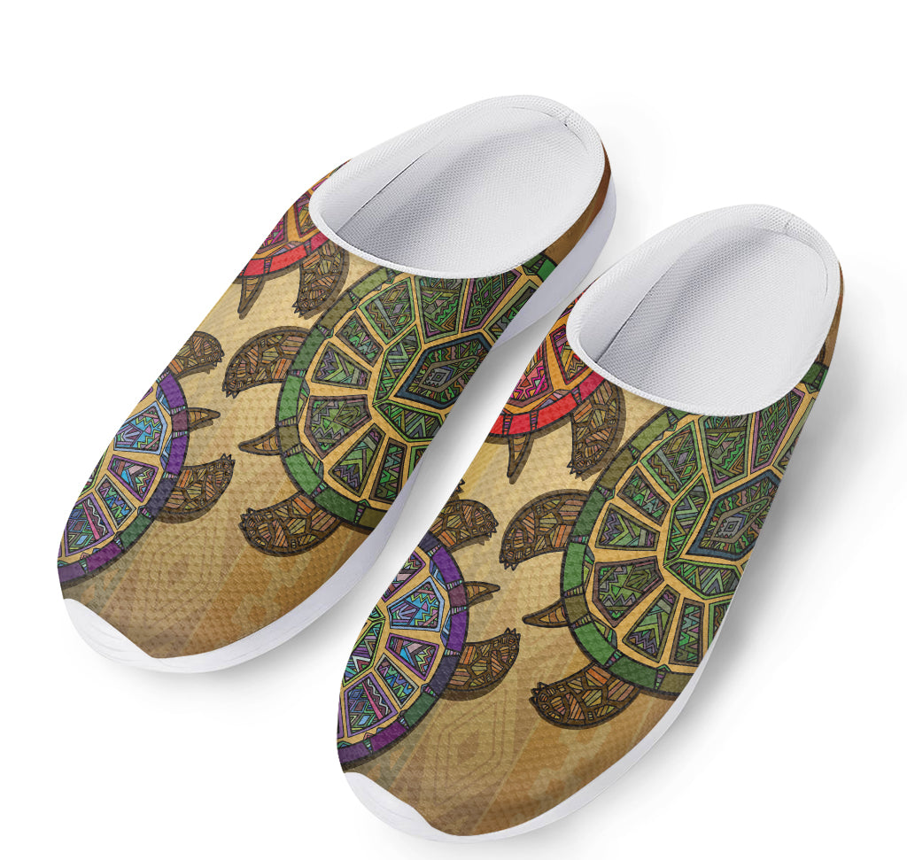 Ethnic Sea Turtles Print Mesh Casual Shoes