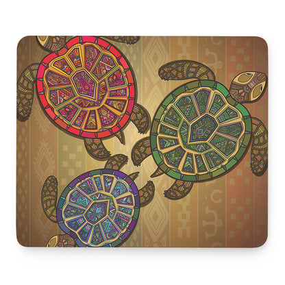 Ethnic Sea Turtles Print Mouse Pad