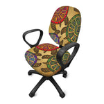 Ethnic Sea Turtles Print Office Chair Cover