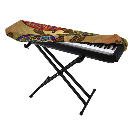Ethnic Sea Turtles Print Piano Keyboard Cover