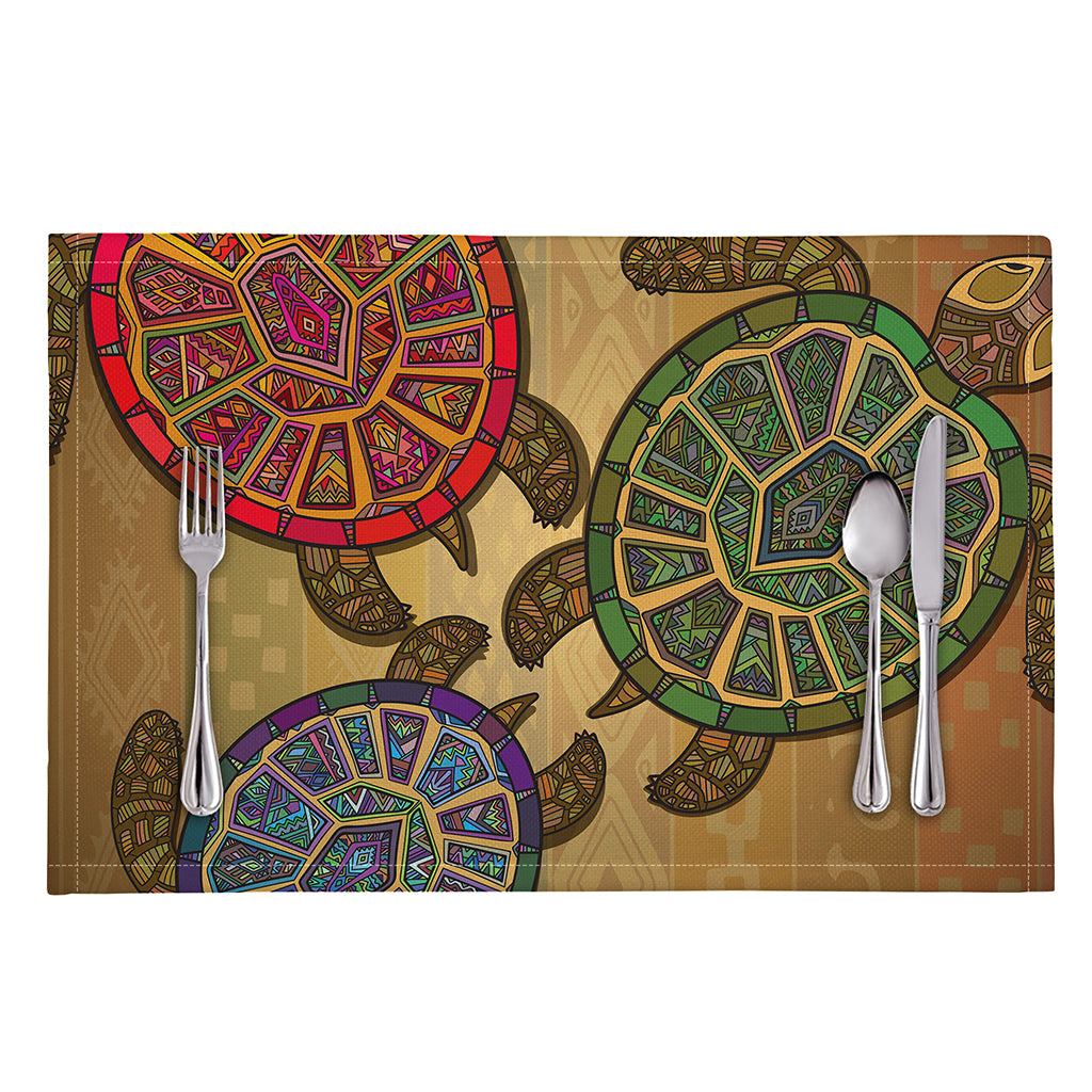 Ethnic Sea Turtles Print Placemat