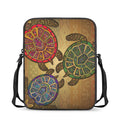 Ethnic Sea Turtles Print Rectangular Crossbody Bag