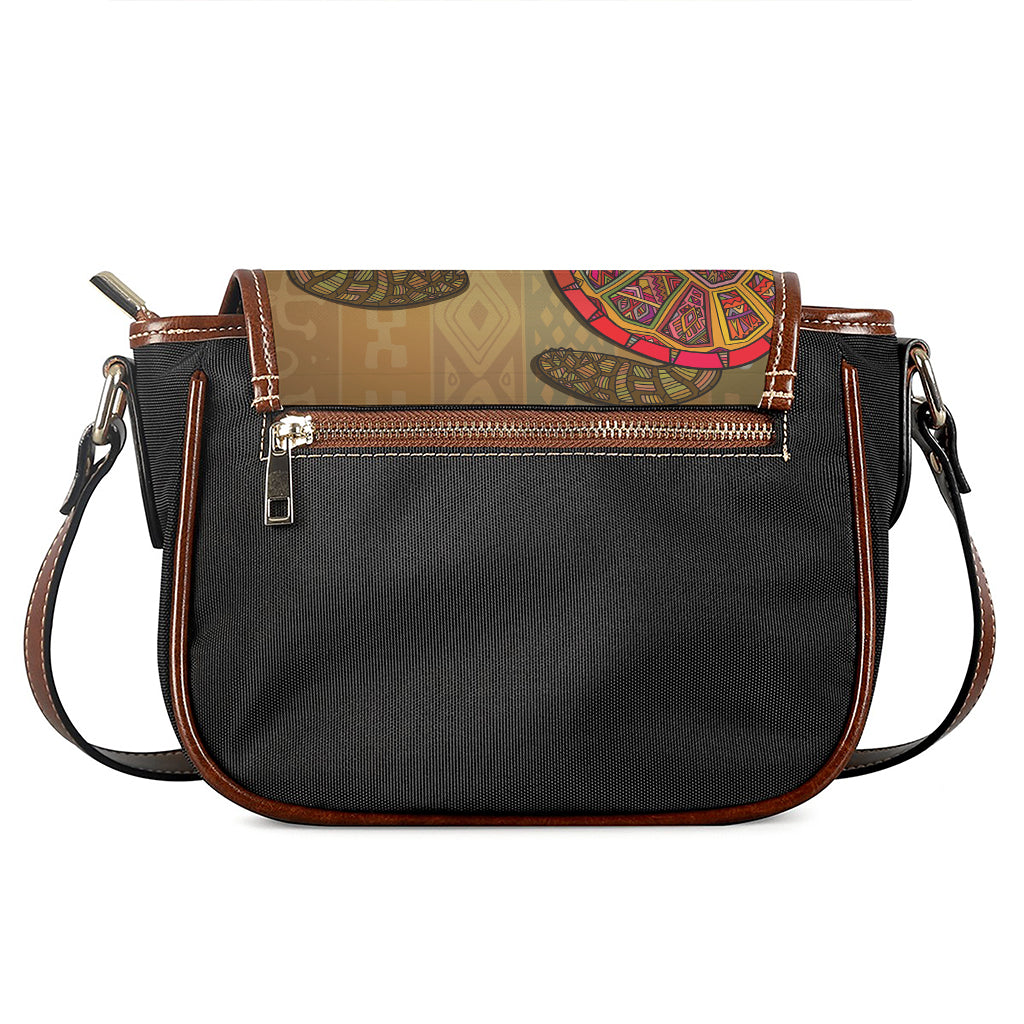 Ethnic Sea Turtles Print Saddle Bag
