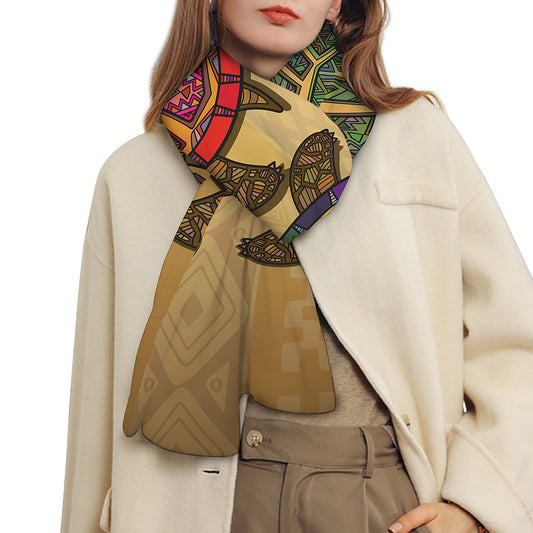 Ethnic Sea Turtles Print Scarf