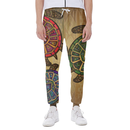 Ethnic Sea Turtles Print Scuba Joggers