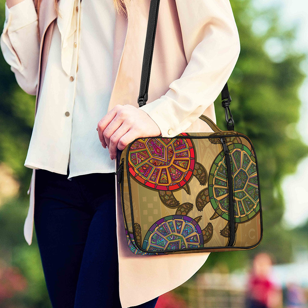Ethnic Sea Turtles Print Shoulder Strap Bible Bag
