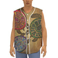 Ethnic Sea Turtles Print Sleeveless Baseball Jersey