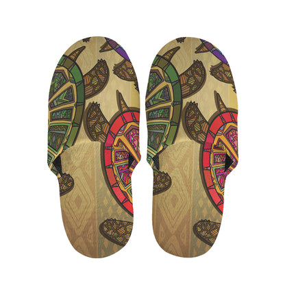 Ethnic Sea Turtles Print Slippers