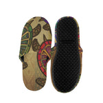 Ethnic Sea Turtles Print Slippers
