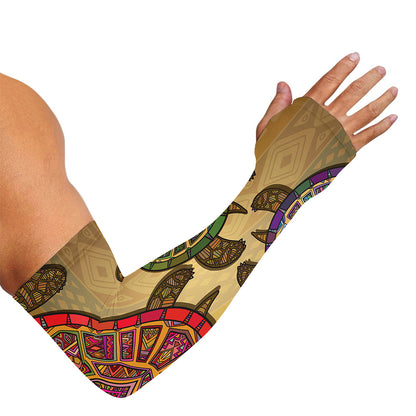 Ethnic Sea Turtles Print Sun Protection Arm Sleeves