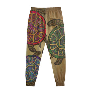 Ethnic Sea Turtles Print Sweatpants