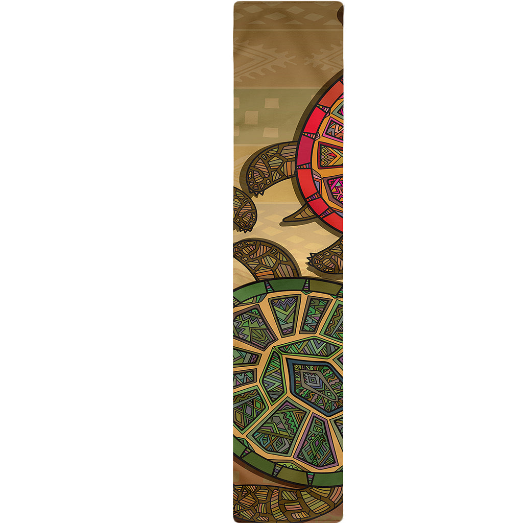 Ethnic Sea Turtles Print Table Runner