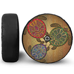 Ethnic Sea Turtles Print Tire Cover With Camera Hole