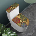 Ethnic Sea Turtles Print Toilet Lid And Tank Cover Set