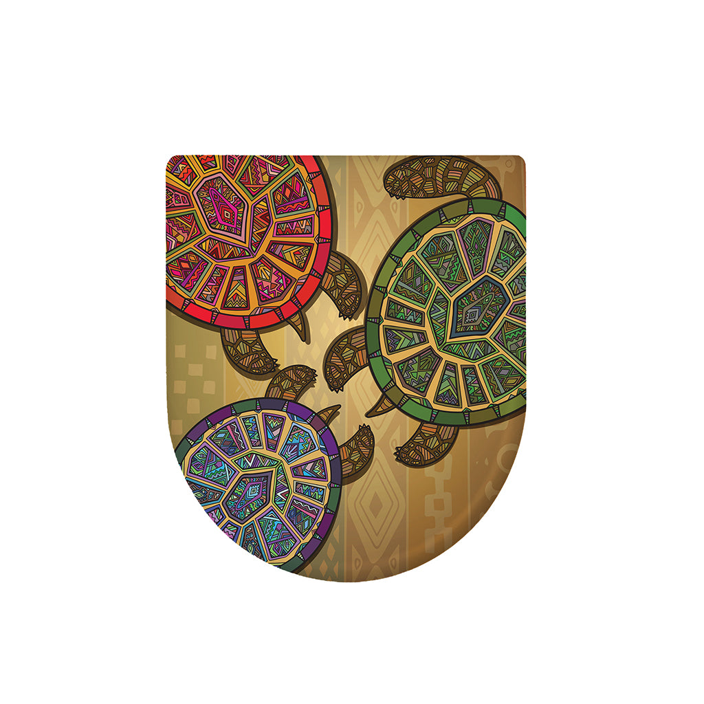 Ethnic Sea Turtles Print Toilet Lid Cover
