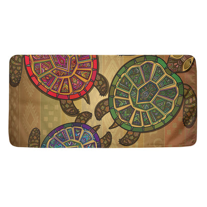Ethnic Sea Turtles Print Towel