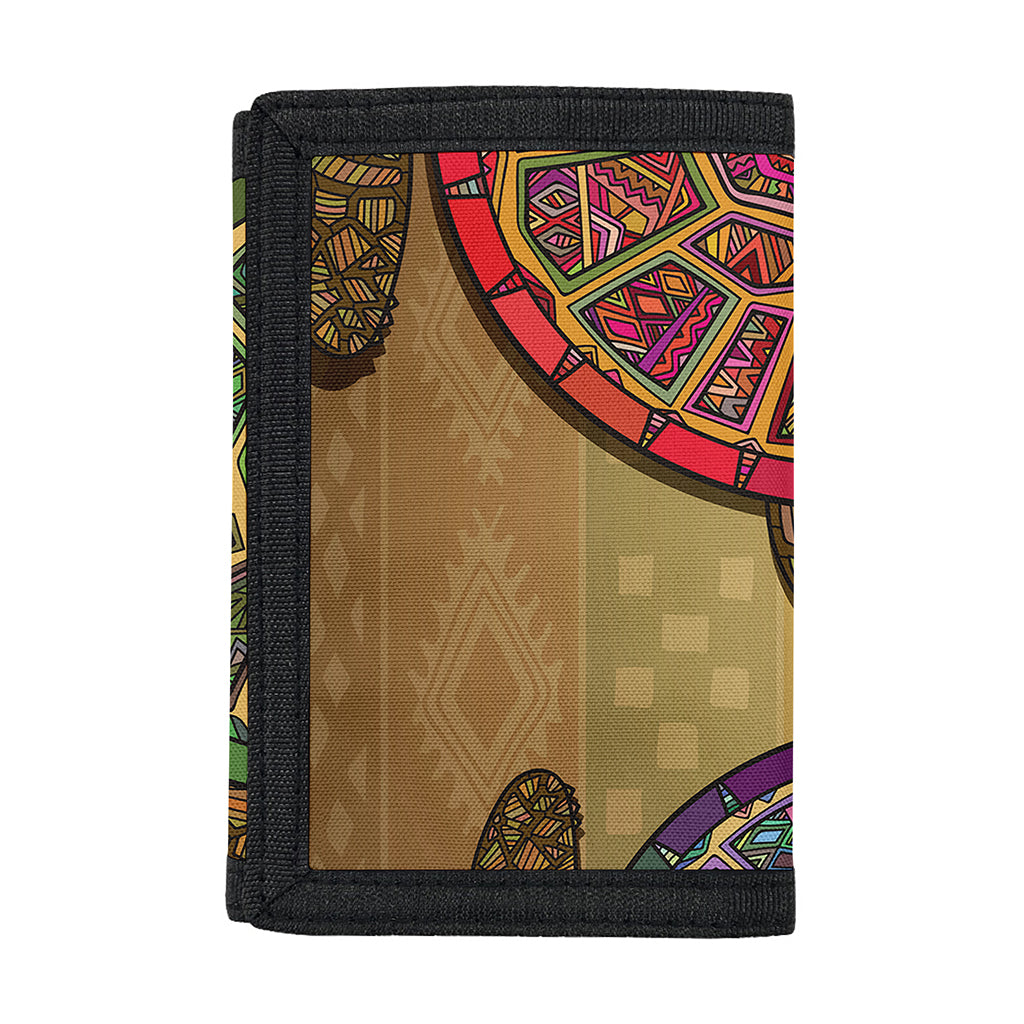 Ethnic Sea Turtles Print Trifold Wallet