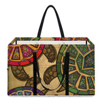 Ethnic Sea Turtles Print Utility Tote Bag
