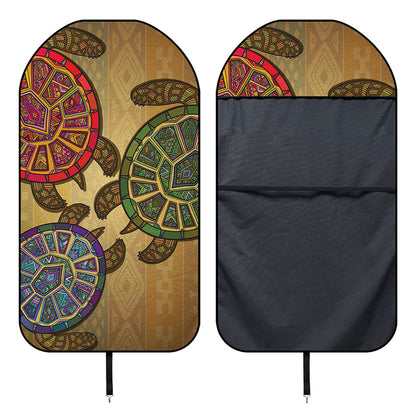Ethnic Sea Turtles Print Waterproof Car Seat Cover