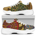 Ethnic Sea Turtles Print White Chunky Shoes
