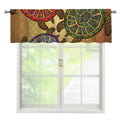 Ethnic Sea Turtles Print Window Valance