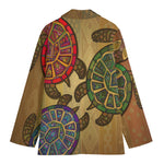 Ethnic Sea Turtles Print Women's Blazer
